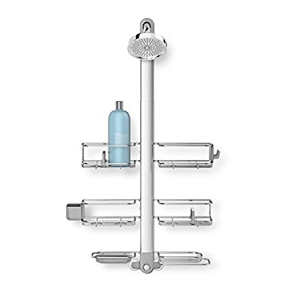 simplehuman adjustable shower caddy XL, stainless steel   anodized aluminum