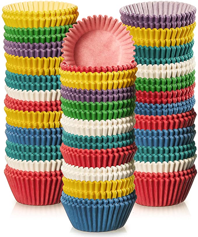 1000 Pieces Mini Cupcake Liners for Baking Liners Paper Cupcake Wrappers Bulk Cup Cake Cases Muffin Baking Paper Cups for Candy Cooking Standard Size (Assorted Colors,1.18 Inch-Mini Size)