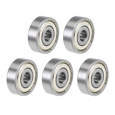 uxcell 636ZZ Deep Groove Ball Bearings Z2 6mm X 22mm X 7mm Double Shielded Carbon Steel 5pcs