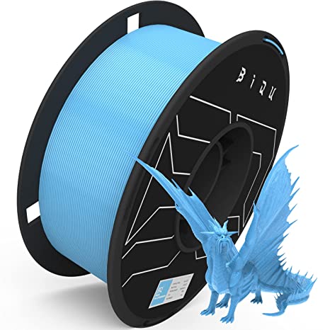 BIQU PLA 3D Printer Filament,3D Printing PLA Filament 1.75mm Dimensional Accuracy  /-0.03 mm,1 Kg(2.2lbs) Spool for Most FDM 3D Printer 3D Pen (Sky Blue)