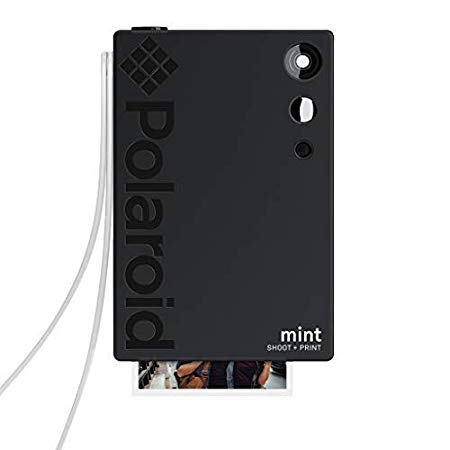 Polaroid Mint Instant Print Digital Camera (Black), Prints on Zink 2x3 Sticky-Backed Photo Paper