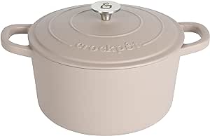 Crock Pot Artisan 7-Quart Round Dutch Oven - Matte Dusty Pink