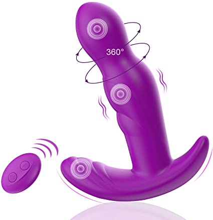 Rotating Anal Butt Plug Vibrator,Sexual Wellness Prostate Massager,Wearable Vibrator Clitoris and G-Spot Stimulator Remote Control Vibrator Masturbation Dildo,Sex Toys for Women,Men