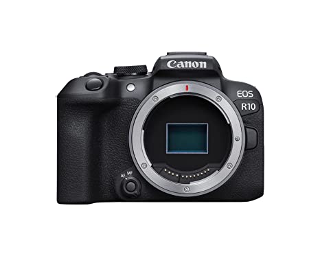 Canon EOS R10 24.2MP Mirrorless Digital Camera Body (APS-C Sensor, 23 FPS, Next Gen Auto Focus, Next Level Image Stabilisation, 4K) – Black