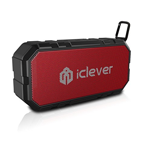 Waterproof Bluetooth Speakers, iClever Outdoor Portable Speaker( Bluetooth 4.2, IPX5 Water-Resistant, Dual 5W Drivers)Wireless Stereo Speaker with Superior Sound and Bass for iPhone, iPad, Samsung, Echo, Nexus, HTC, Laptops and More