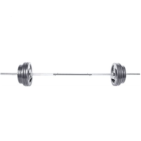 CAP Barbell 100-Pound Weight Set with 5-Feet Threaded Standard Bar