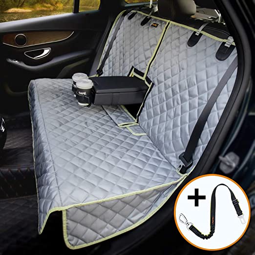 iBuddy Bench Car Seat Cover for Car/SUV/Small Truck, Waterproof Back Seat Cover for Kids Without Smell, Heavy Duty and Nonslip Pet Car Seat Cover for Dogs, Machine Washable
