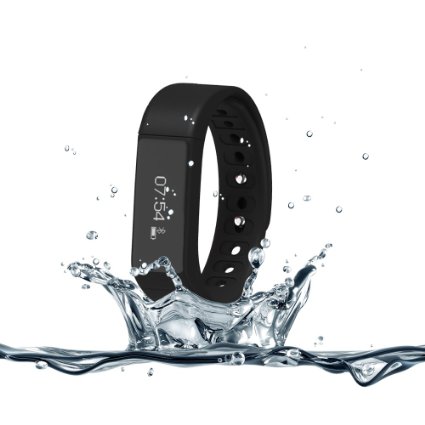 007plus T5 Plus Smart Wristband Bracelet Bluetooth 40 with Sleep Tracker Health Fitness for Android IOS iPhone Samsung Intelligent Sports Watch Step Sleep Track Caller ID display-Black