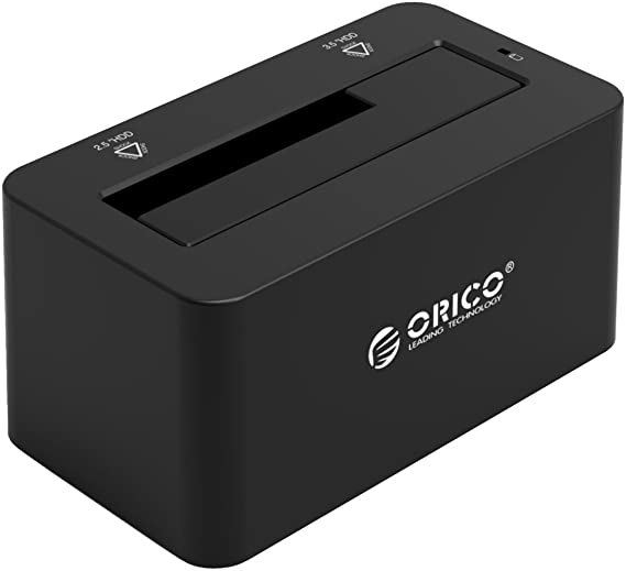 ORICO USB 3.0 to SATA Hard Drive Docking Station for 2.5 inch or 3.5 inch HDD/SSD Windows/Lumix/Mac Compatible, 16TB Support, Black(6619US3)