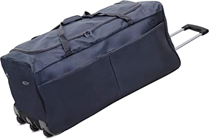 34" Large Wheeled Luggage Travel Holdall Duffle Bag on Wheels Black