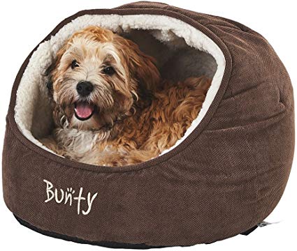 Bunty Cat Kitten Puppy Dog Pet House Cave Nest Bed Basket Soft Fleece Cushion