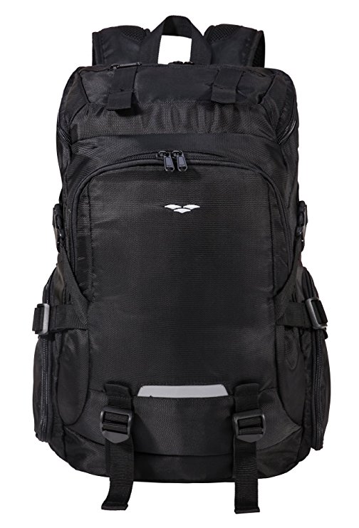 MIER Laptop Travel Backpack Men Women Casual Daypack School Rucksack, Black