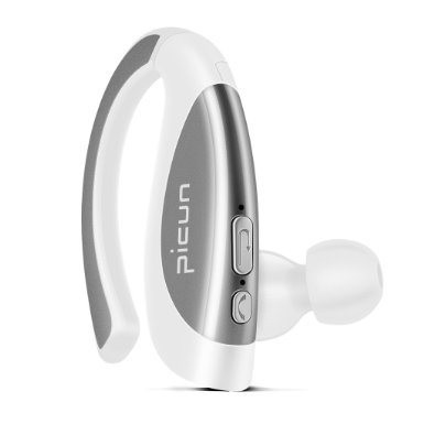Bluetooth Wireless Headset T2, In-ear Earbud with Mic for iPhone6/6S, Samsung Galaxy S6 and Other Smartphones(White gray)
