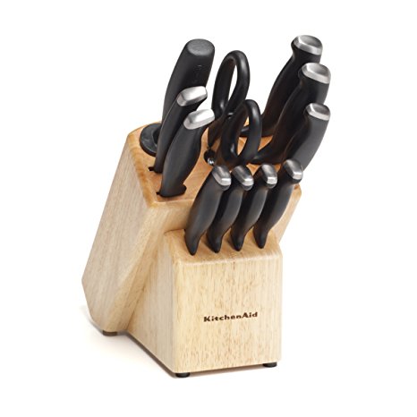 KitchenAid 12-Piece Stamped Delrin with End Cap Cutlery Set