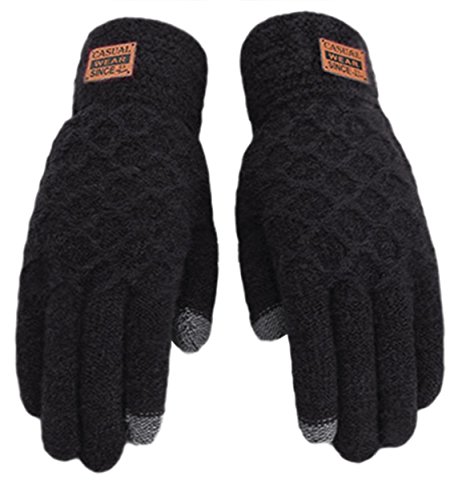 IL Caldo Mens Winter Touchscreen Thick Warm Knitted Drive Outdoor Gloves