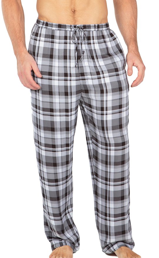Mens Woven Plaid Pajama Pants Hypnos Luxury Gifts for Men by Texere