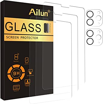 Ailun 3Pack Screen Protector for iPad Pro 2020 & 2021 [11 inch]   2 Pack Camera Lens Protector,Tempered Glass Anti-Scratch Case Friendly