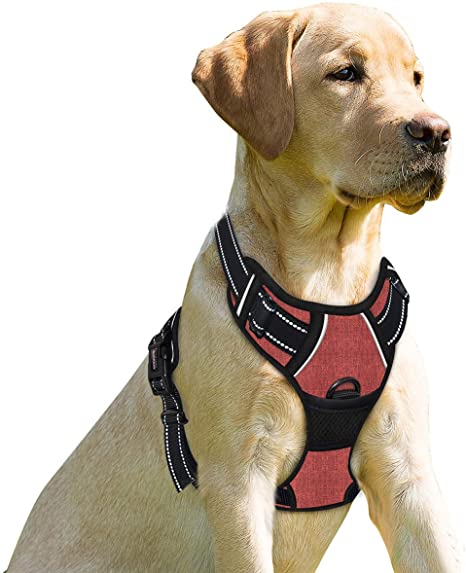 BARKBAY No Pull Dog Harness Front Clip Heavy Duty Reflective Easy Control Handle for Large Dog Walking