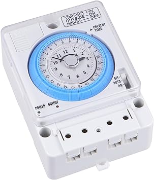 DOITOOL Electric Outlet Timer Mechanical Time Control, Timer, Electric Timer, Precise Timer, Mechanical Timer (48VAC/DC) Large Digital Timer