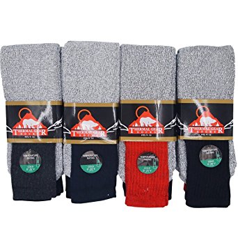 USBingoshop 12 Pairs Thermal Socks Winter Ultra Warm Boot Socks Fits Size 10-15