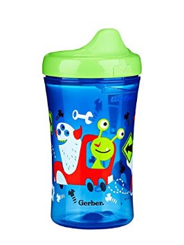 Gerber Graduates Advance Developmental Hard Spout Sippy Cup in Boy Colors 10-Ounce  Pack of 4
