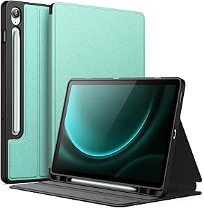 JETech Case for Samsung Galaxy Tab S9 FE 10.9-Inch with S Pen Holder, Slim Folio Stand Protective Tablet Cover, Multi-Angle Viewing (Green)