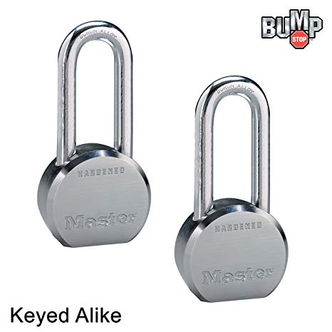 Master Lock 2 High Security Pro Series Keyed Alike Padlocks 6230NKALH-2 w/BumpStop Technology