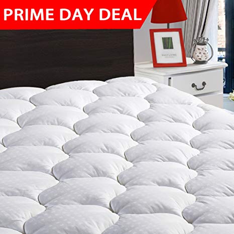 LEISURE TOWN Full Overfilled Mattress Pad Cover ❤️8-21”Deep Pocket❤️Cooling Mattress Topper Snow Down Alternative❤️Cooling