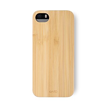 iPhone SE / 5S / 5 Case. iATO Real WOODEN Premium Protective Snap On Cover. Unique, Stylish & Classy BAMBOO WOOD Accessory for Apple iPhone SE/5S/5