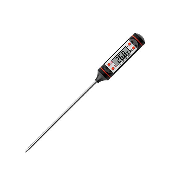 Instant Meat Thermometer - with 5.9 Inch Long Probe, LCD Screen for Kitchen Food Smoker Grill BBQ Meat Candy Milk Water