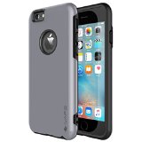 iPhone 6s Case iVAPO Shock-Absorption iPhone 6 Case Soft TPU Inner Shock Absorbing Bumper with Hard PC Double Layers Protective Durable Case for Apple iPhone 6 iPhone 6s MM616 47 Gray