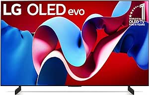 LG 42-Inch Class OLED evo C4 Series Smart TV 4K Processor Flat Screen with Magic Remote AI-Powered with Alexa Built-in (OLED42C4PUA, 2024)