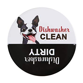 Premium Dishwasher Magnet Clean Dirty Sign, iRush Non-Scratching Backing Rotated Indicator Works for Dishwashers, Reminder Tells Whether Dishes Are Clean or Dirty