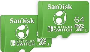 SanDisk 64GB 2-Pack microSDXC Card, Licensed for Nintendo Switch (2x64GB) - SDSQXAO-064G-GN6Z2