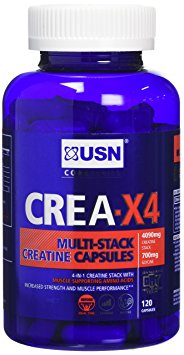 USN Creatine X4 Lean Muscle and Strength Capsules - Tub of 120