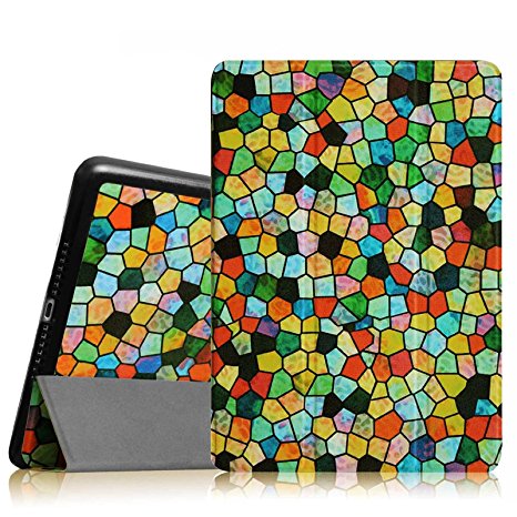 iPad Air 2 Case - Fintie SmartShell Case for Apple iPad Air 2 (iPad 6) 2014 Model, Ultra Slim Lightweight Stand with Smart Cover Auto Wake / Sleep Feature, Stained Glass Mosaic