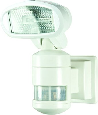 Night Watcher Security Light with Motorized Motion Tracking-Halogen (White)