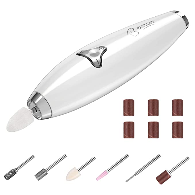 Manicure & Pedicure Set BESTOPE USB Rechargeable Nail Drill Kit Professional Electric Nail File for Acrylic Nails, Nails Care, Polisher Shape Tools CordlessDesign for Nail DIY at Home or Travel