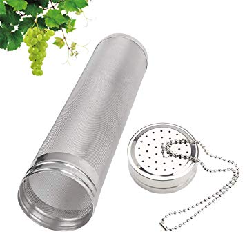 OneBom Dry Hopper Brewing Filter, Stainless Steel Hop Filter 2.7’’x11.8’’, Beer Wine Barrel Mesh Strainer Tools for Cornelius Corny Kegs (300micron)