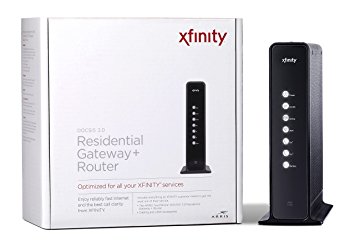 ARRIS Surfboard Docsis 8X4 Cable Modem / Telephone  / N300 Router Certified for XFINITY - Download Speed:  343 Mbps (TG862R)