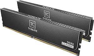 TEAMGROUP T-CREATE CLASSIC 10L DDR5 64GB Kit (2 x 32GB) 6000MHz (PC5-48000) CL48 Intel XMP 3.0 & AMD EXPO Compatible Desktop Memory Module Ram - CTCCD564G6000HC48DC01