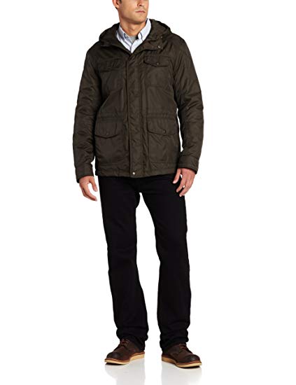 Dockers Mens Four-Pocket Field Hoodie Coat