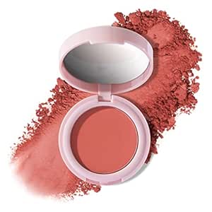 Mally Beauty Bulletproof Powder Blush - Confident Coral - Long-Lasting Flush of Color - Compact Blush Powder Makeup - Matte Finish