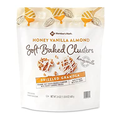 Member's Mark Honey Vanilla Almond Soft Baked Clusters Drizzled Granola,24 Oz,1.5 Pound (Pack of 1)