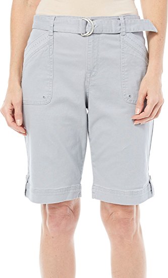 Gloria Vanderbilt Women's Sierra Stretch Twill Short with Self Belt