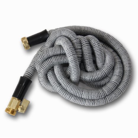 Platinum 25' Expanding Hose, Strongest Expandable Garden Hose on the Planet. Double Latex Core, Extra Strength Fabric, 3/4