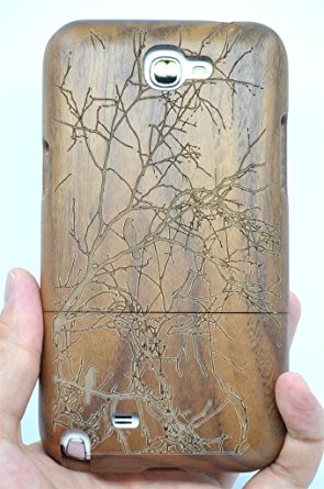 Samsung Galaxy Note 2 Wood Case - Walnut Tree - Premium Quality Natural Wooden Case for your Smartphone and Tablet - by VolksRose
