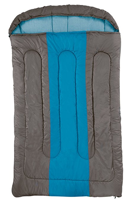 Coleman Hudson Rectangular Indoor and Outdoor Sleeping Bag with Warm Filling, Double