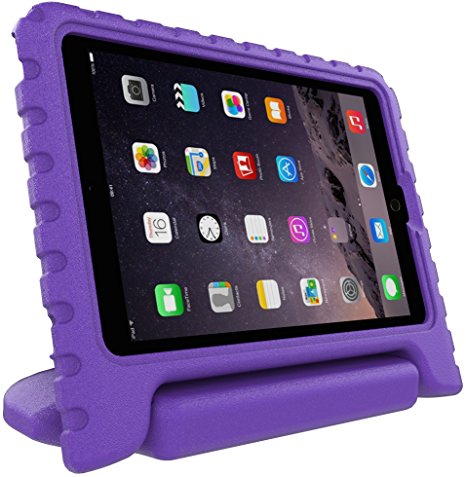 iPad Air 2 Kids Case : Stalion® Safe Shockproof Protection for Apple iPad Air 2 (6th Generation)(Purple Grape) Kid Proof   Ultra Lightweight   Comfort Grip Carrying Handle   Folding Stand