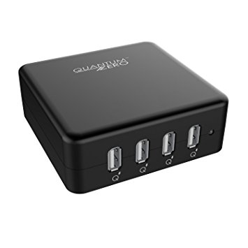 QuantumZERO QZ-WC02 30W 6A 4-Port USB Desktop Charger with SmartQ Fast Charger Technology